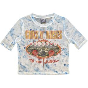 Guns N Roses Womens/Ladies Welcome To The Jungle LV Mesh Crop Top / White